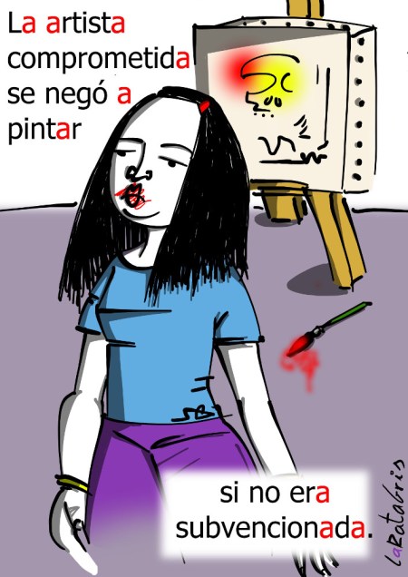 compra_rte: La artista comprometida se negó a pintar si no era subvencionada